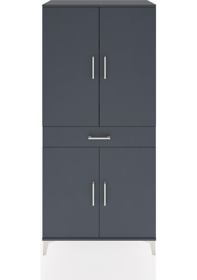 Hyperion Dolap 4 Raflı Tek Çekmeceli 4 Kapaklı 88x44x195 Antr... Antrasit