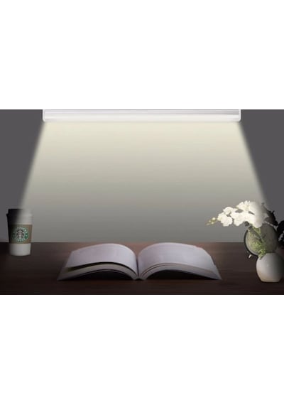 1 Adet 60 Cm, 9 Watt Beyaz Işık Ledli Eklenebilir T5 Bant Armatür, T5 Armatür, Tavan, Duvar Armatürü Beyaz