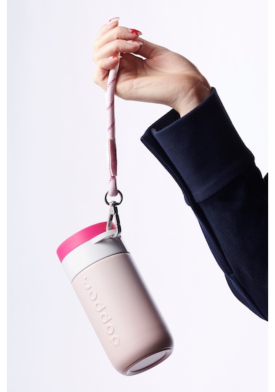 Dopper Travel Mug Yalıtımlı Termos Bardak 300 Ml - Çilek Pembesi Açık Pembe / Beyaz
