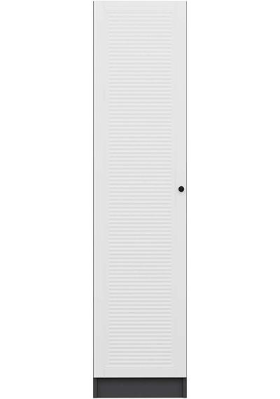 Minar Kale 1 Kapaklı Raflı Dolap Antrasit - Beyaz Panjur 190cm