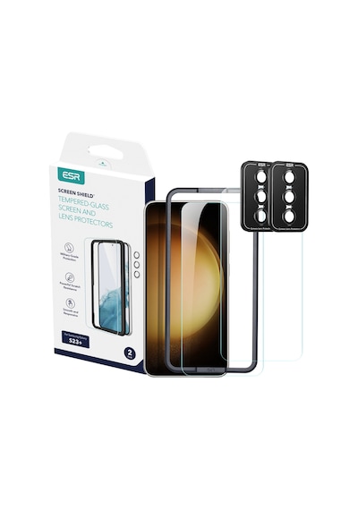 Esr Samsung Uyumlu S23 Armorite Cam Ekran Koruyucu 2 Adet + Kamera Lens Koruyucu Set Çok Renkli