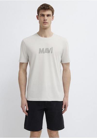 Mavi - Mavi Logo Baskılı Gri Tişört 0612896-70080