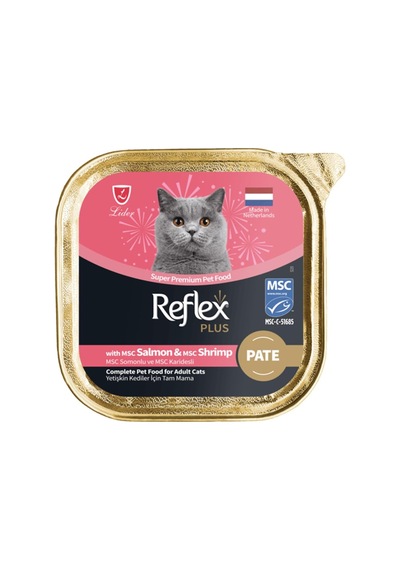 Reflex Plus Pate Somonlu Ve Karidesli Kedi Konservesi 85 Gr