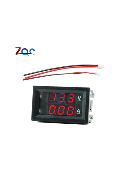 0-100v Kırmızı Mavi-mini Dijital Voltmetre Ampermetre Dc 0 -100v / Dc 7 -110 10a Gerilim Akım Kablo Bulucu & Test Cihazı 43850469