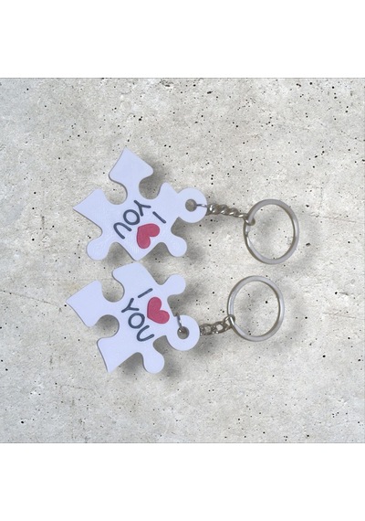 Puzzle Çift Anahtarlık