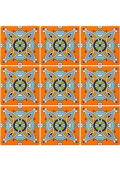 Can Seramik – 10x10 Cm. Cç-90 Kütahya Çini Karo 5'li 1 Paket