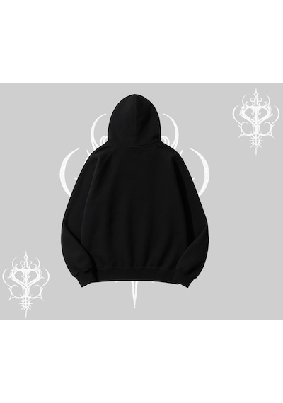 Startmore Tarzsokak Beyaz Kapşonlu Sweatshirt Sp55der Siyah