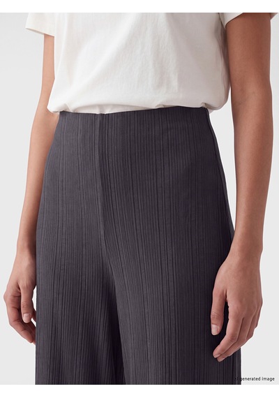 Lcw Everyday Gri Beli Lastikli Kadın Fitilli Pantolon