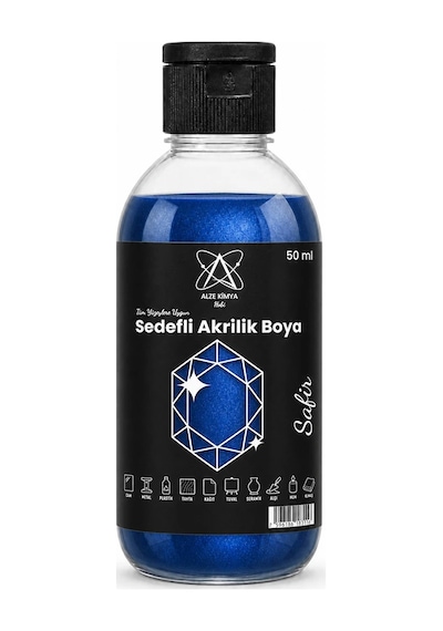 Safir Lacivert Sedefli Akrilik Boya 50 Ml