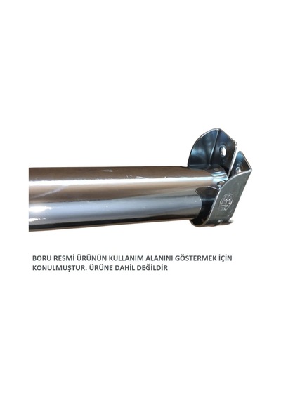 Gardrop Askı Borusu Flanşı 2'li Uzun Metalik