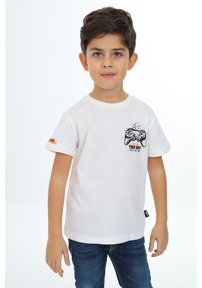 Toontoy Kids Toontoy Erkek Çocuk Oyun Konsol Baskılı Tişört Ekru