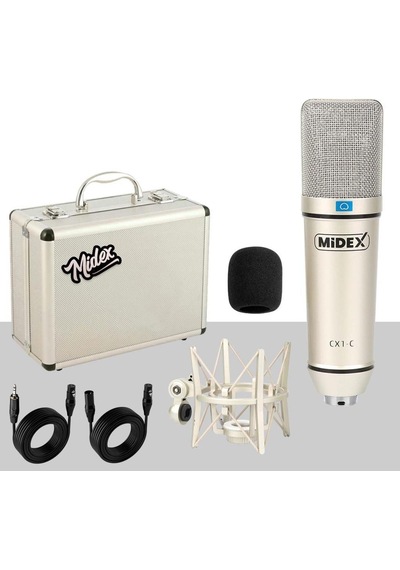 Midex Functional Paket-3 Stüdyo Ekipmanları Mikrofon 4 Çıkış Ses Kartı Full Set