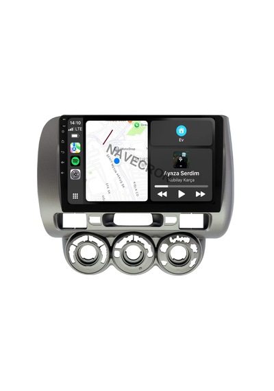 Honda Jazz 2002-08 Analog Ac 9" Uyumlu Androıd Multimedya Gerçek 2/32 Kablosuz Carplay Geri Görüş Kameralı 9"