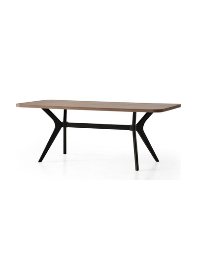 Bosco Pergel Ahşap Mutfak Masası 90x180 Siyah - Ceviz
