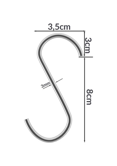 8 Cm, Mutfak Kanca, S Kanca, Tel Pano Kanca, Metal Kanca, Makrome Kanca - Cm-sk Krom