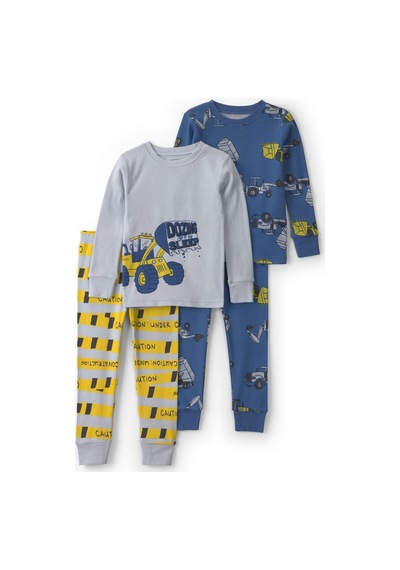 Carter's Erkek Bebek 4'lü Baskılı Pijama Takımı Mavi 1w130110