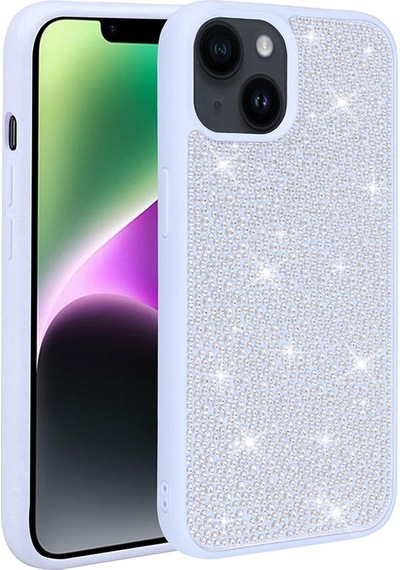 Apple Uyumlu iPhone 14 Plus Kılıf Parlak Taşlı Tasarım Zore Ston Kapak