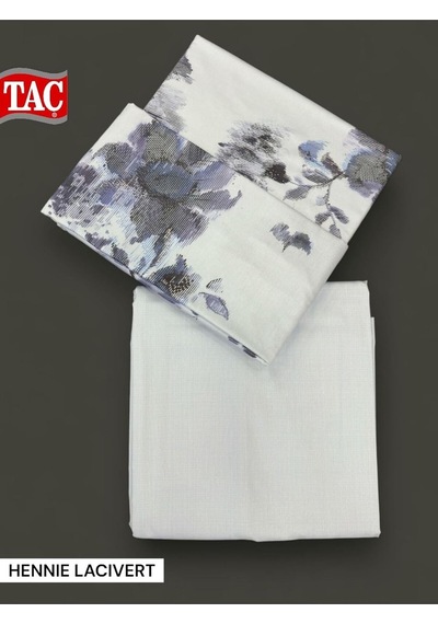 Taç Tac-saten-cift Hennie Lacivert Pamuk Saten Çift Kişilik Nevresim Takımı,200 X 220 Lacivert Hennie Diğer