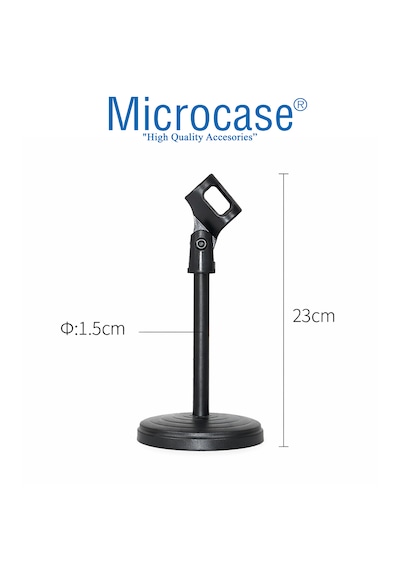 Microcase Portatif Metal Gövde Masaüstü Mikrofon Tutucu Al5719