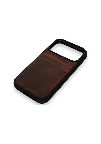 Vintage Wallet Kartlıklı Premium Deri Kılıf Apple Uyumlu iPhone 17 Pro Antik Kahve