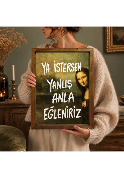 Bk Gift Vintage Klasik Sanat Esprili Sözlü Masif Ahşap Çerçeveli Dekoratif Tablo - 6