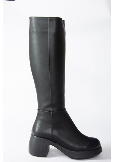 Fox Shoes Siyah Kalın Topuklu Günlük Kadın Çizme N282210109 Siyah