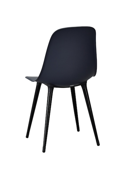 Vilinze Eames Siyah Ahşap Ayak Plastik Füme Sandalye Eames-beyaz Füme - Siyah