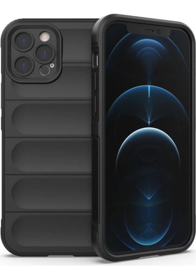 Apple, Uyumlu iPhone 12 Pro Kılıf Optimum Silikon - Siyah