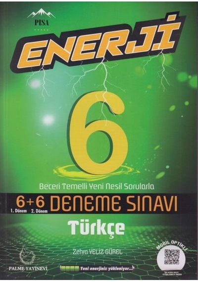 6. Sınıf Enerji Türkçe 6 + 6 Deneme Sınavı  -  Zehra Yeliz Gürel  -  Palme Eğitim