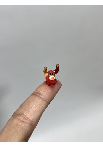 El Yapımı Mini Murano Cam Köpek Biblo A172-01