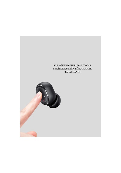 Mey İthalat Kablosuz Kulak İçi Bluetooth Kulaklık Stereo Dokunmatik Kontrollü Kulaklık