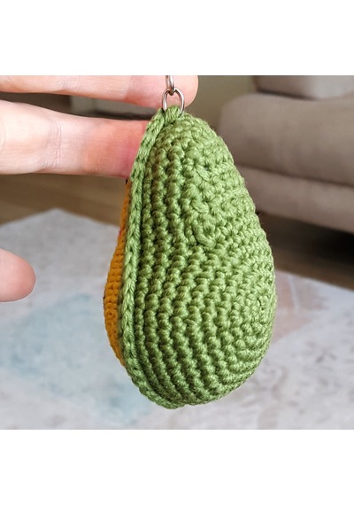 El Örgüsü Bıyıklı Avokado Anahtarlık Araba Süsü Çanta Süsü -erkek