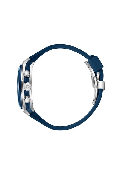 Quantum Hng1237.399 Quartz Kronograf Silikon Lacivert 10 Atm 44 Mm Erkek Kol Saati Gri