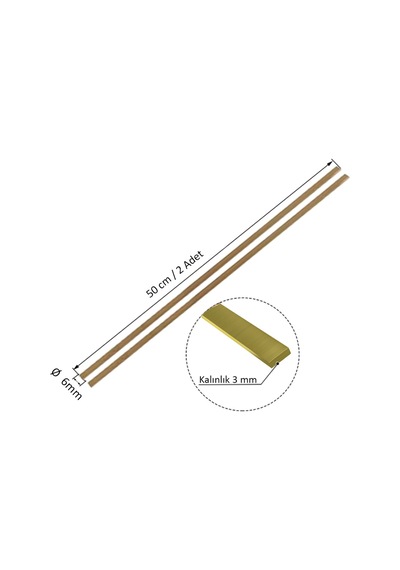 Pirinç Çubuk Lama 6X3 Mm 437659499