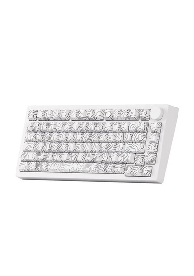 Akko Monsgeek M1 V5 Contour Lines Beyaz V3 Piano Pro Switch RGB Kablosuz Mekanik Oyuncu Klavye