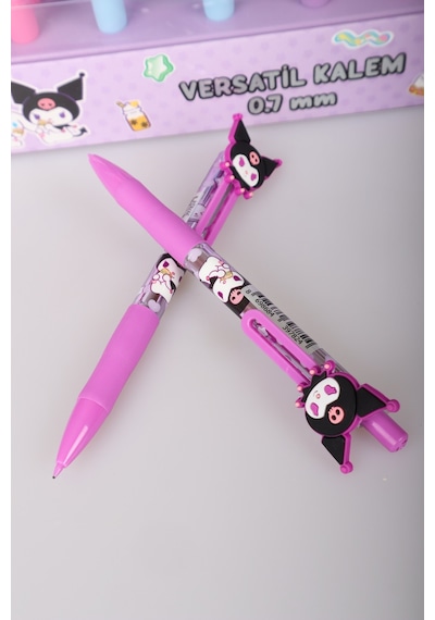 "dekomus Islak Mendil Hediyeli" Lisanslı Kuromı "tekli" Shınny Versatil Uçlu Kalem 0.7 Mm Pembe
