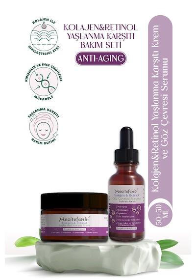 Mecitefendi Kolajen & Retinol Krem 50 ML + Kolajen & Retinol Göz Çevresi Serumu 20 ML