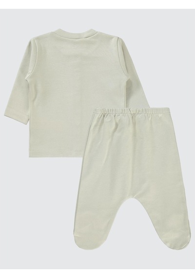 Civil Baby Düz 1-6 Ay Pijama Takımı - Bej Taş Rengi