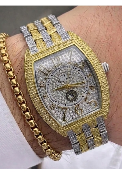 Erkek Taş İşlemeli Çelik Kol Saati Lüks Quartz Erkek Saati Premium Tasarım Bileklik Hediyeli Şık Erkek Kol Saati Çok Renkli-25 Cm Erkek Taş İşlemeli Çelik Kol Saati Lüks Quartz Erkek Saati Premium Tasarım Bileklik Hediyeli Şık Erkek Kol Saati Çok Renkli-25 Cm