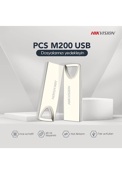 Hikvision 128gb Usb2.0 Hs-usb-m200/128g Metal Flash Bellek