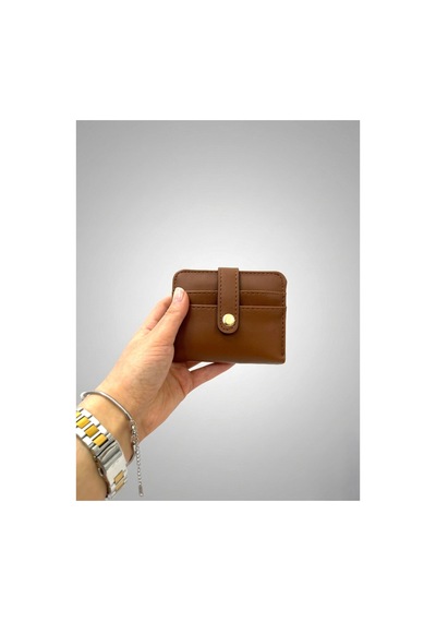 Sanmorris Minimalist Tasarım Çıtçıtlı Kadın Cüzdan Ve Kartlık Taba