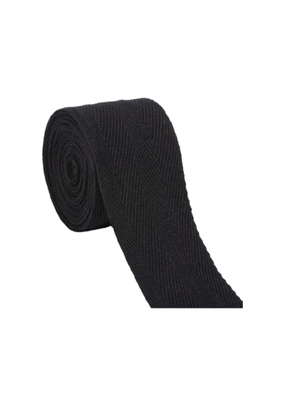 3cm Eninde Dar Dokuma Şerit Siyah Balıksırtı 3 Cm 5 Metre