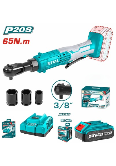 Total Tdrlı2060151 3/8 65 N.M 20V 5.0AH Akülü Cırcır Kolu