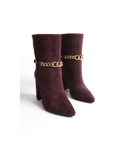 Mubiano Hakiki Deri Collection Kadın Zincir Detaylı Topuklu Süet Bot Bordo - Mcalm23142 - Brd Bordo Mubiano Hakiki Deri Collection Kadın Zincir Detaylı Topuklu Süet Bot Bordo - Mcalm23142 - Brd Bordo