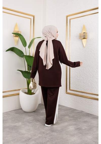 Hira Life Fashion Kadın Efsa Kahverengi Bisiklet Yaka Yanı Şeritli Ve Pantolon Cepli Alt-üst İkili Takım Kahverengi Kahverengi Hira Life Fashion Kadın Efsa Kahverengi Bisiklet Yaka Yanı Şeritli Ve Pantolon Cepli Alt-üst İkili Takım Kahverengi Kahverengi