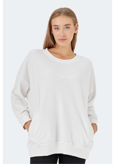 Slazenger Vıkentı Sw 3 Lü Set Kadın Sweatshırt Beyaz - Siyah - Bej