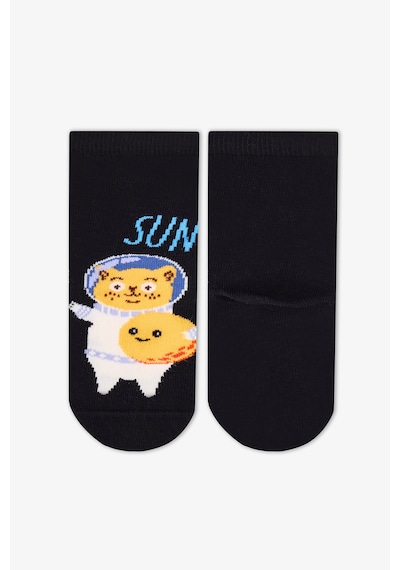 Penti Erkek Çocuk Siyah Stellar Cats Kedi Desenli Pamuklu 4 Çift Soket Çorap