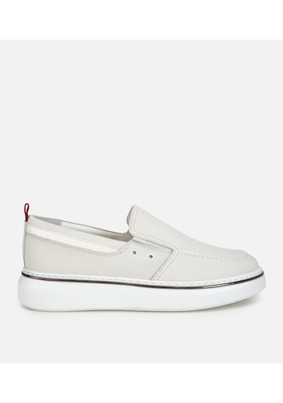 Hotiç Erkek Deri Siyah Metal Detaylı Günlük Loafer