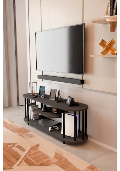 Modern Tv Ünitesi Ahşap Raflı 2 Katlı Televizyon Sehpası Minimalist,dayanıklı, Fonksiyonel Tv Standı Antrasit Modern Tv Ünitesi Ahşap Raflı 2 Katlı Televizyon Sehpası Minimalist,dayanıklı, Fonksiyonel Tv Standı Antrasit