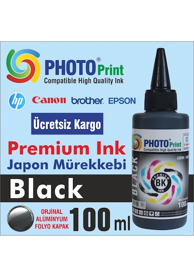 Lexmark Yazıcılar için 100 ML Siyah Japon Mürekkep Photo Print